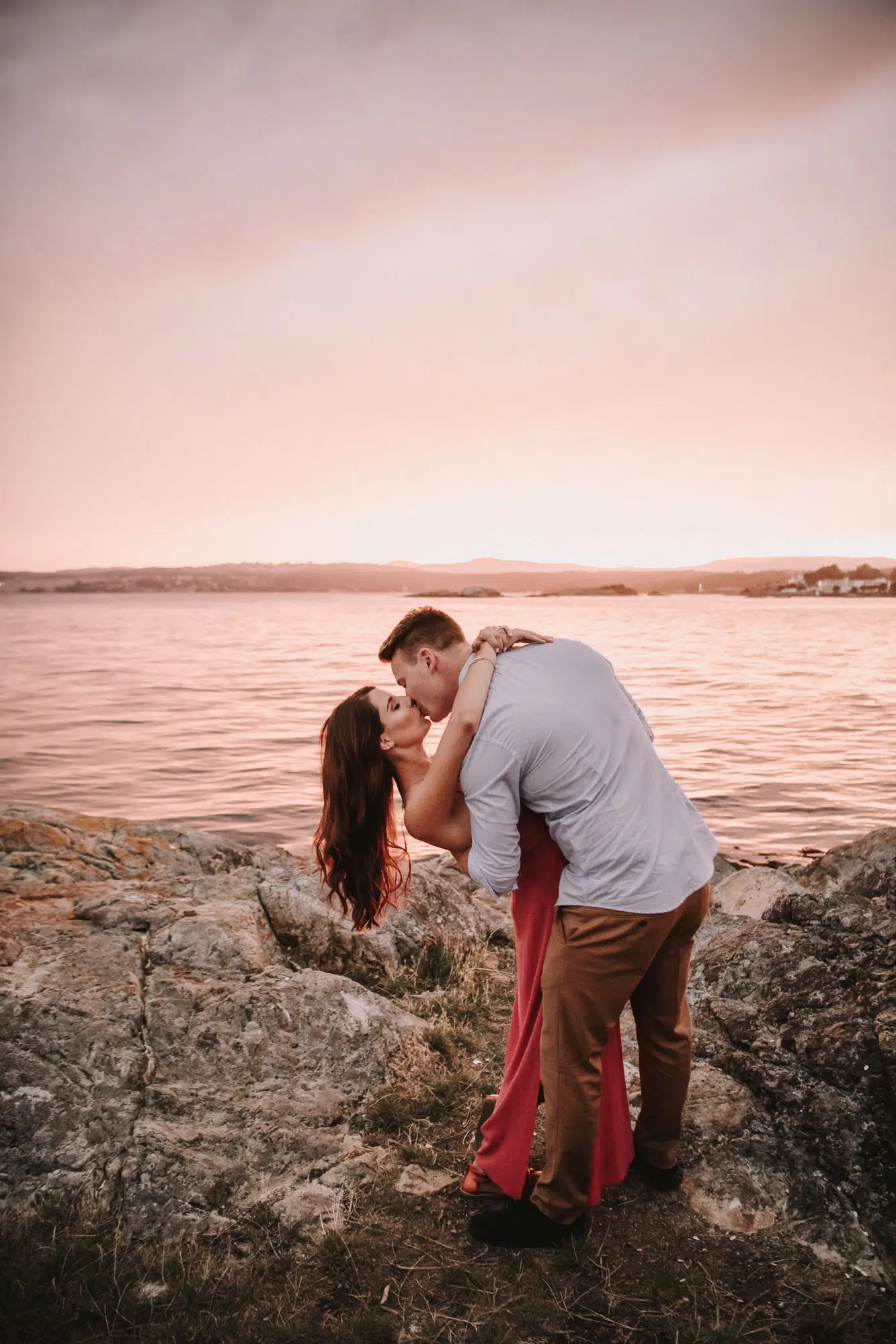 Victoria Engagement Photos Beach Forest Waterfall Vancouver Island Photographers