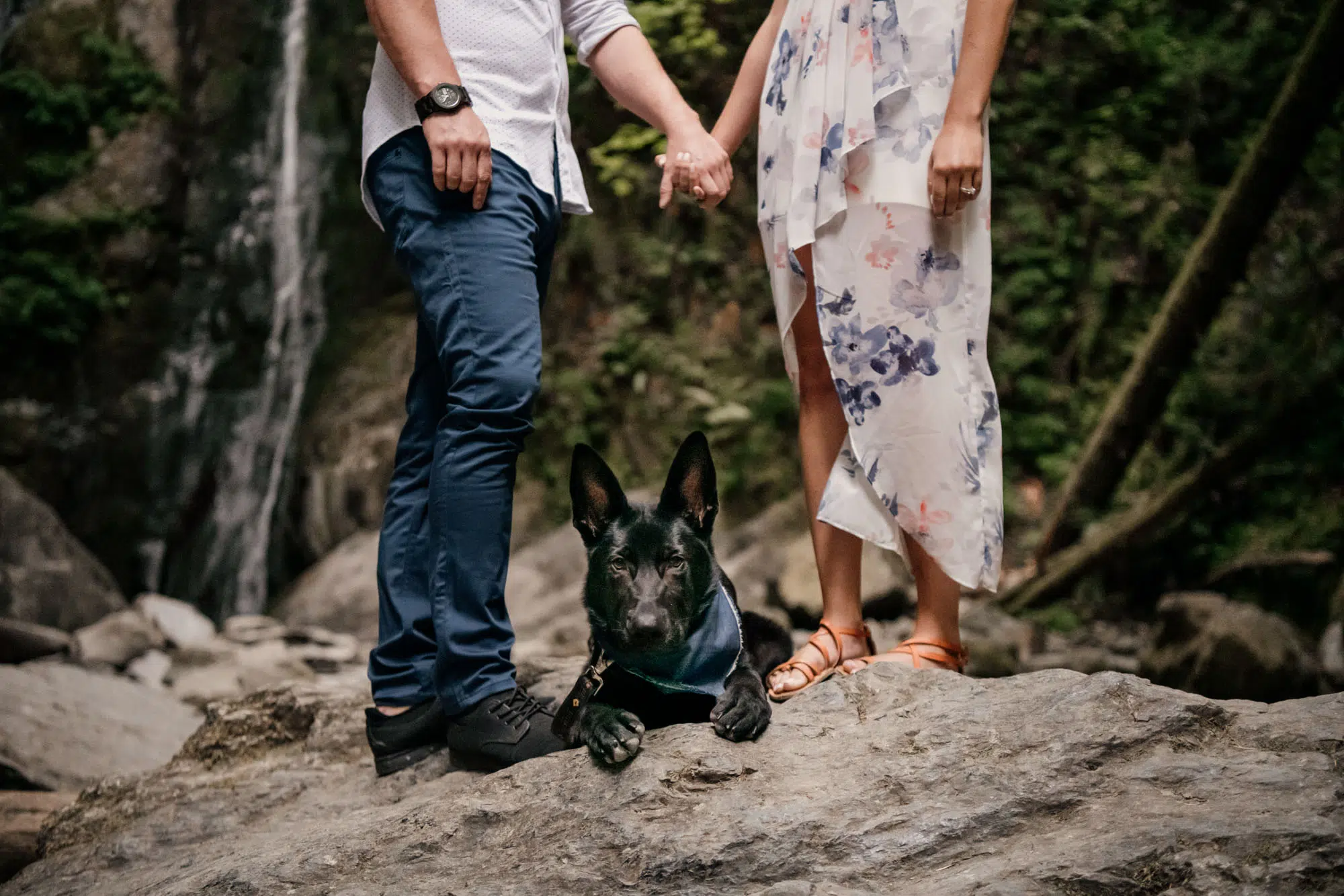 Victoria Engagement Photos Beach Forest Waterfall Vancouver Island Photographers