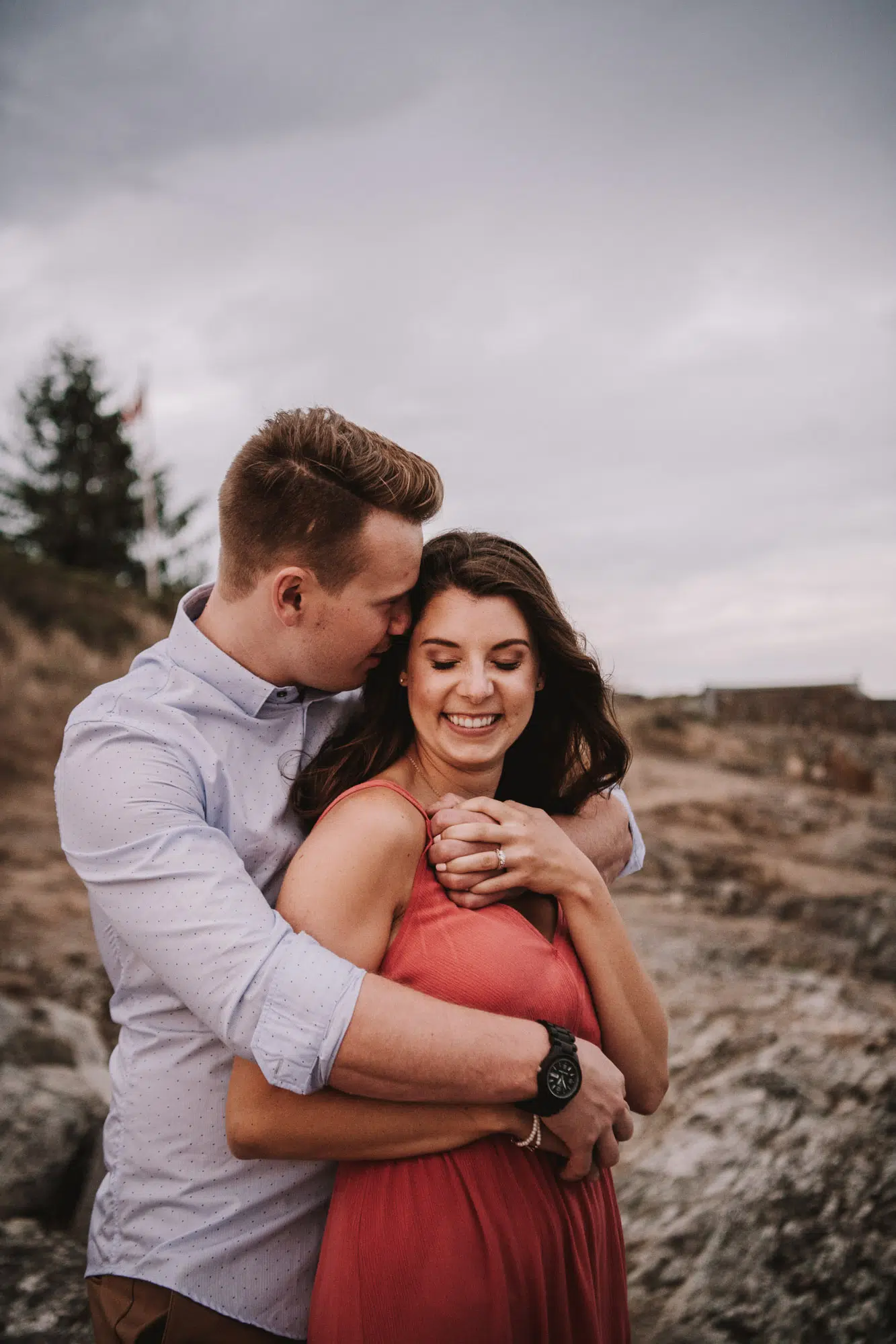 Victoria Engagement Photos Beach Forest Waterfall Vancouver Island Photographers