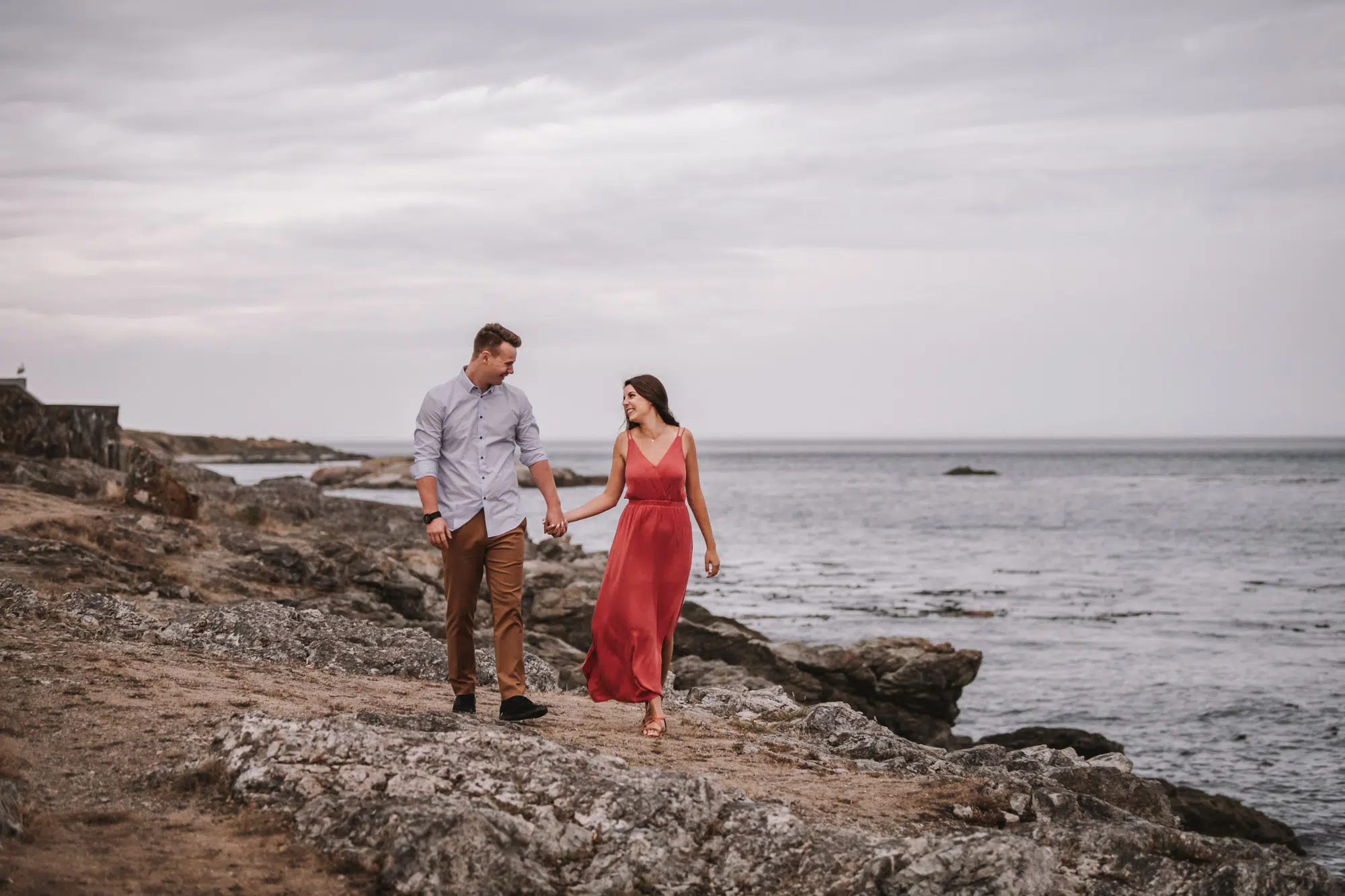 Victoria Engagement Photos Beach Forest Waterfall Vancouver Island Photographers