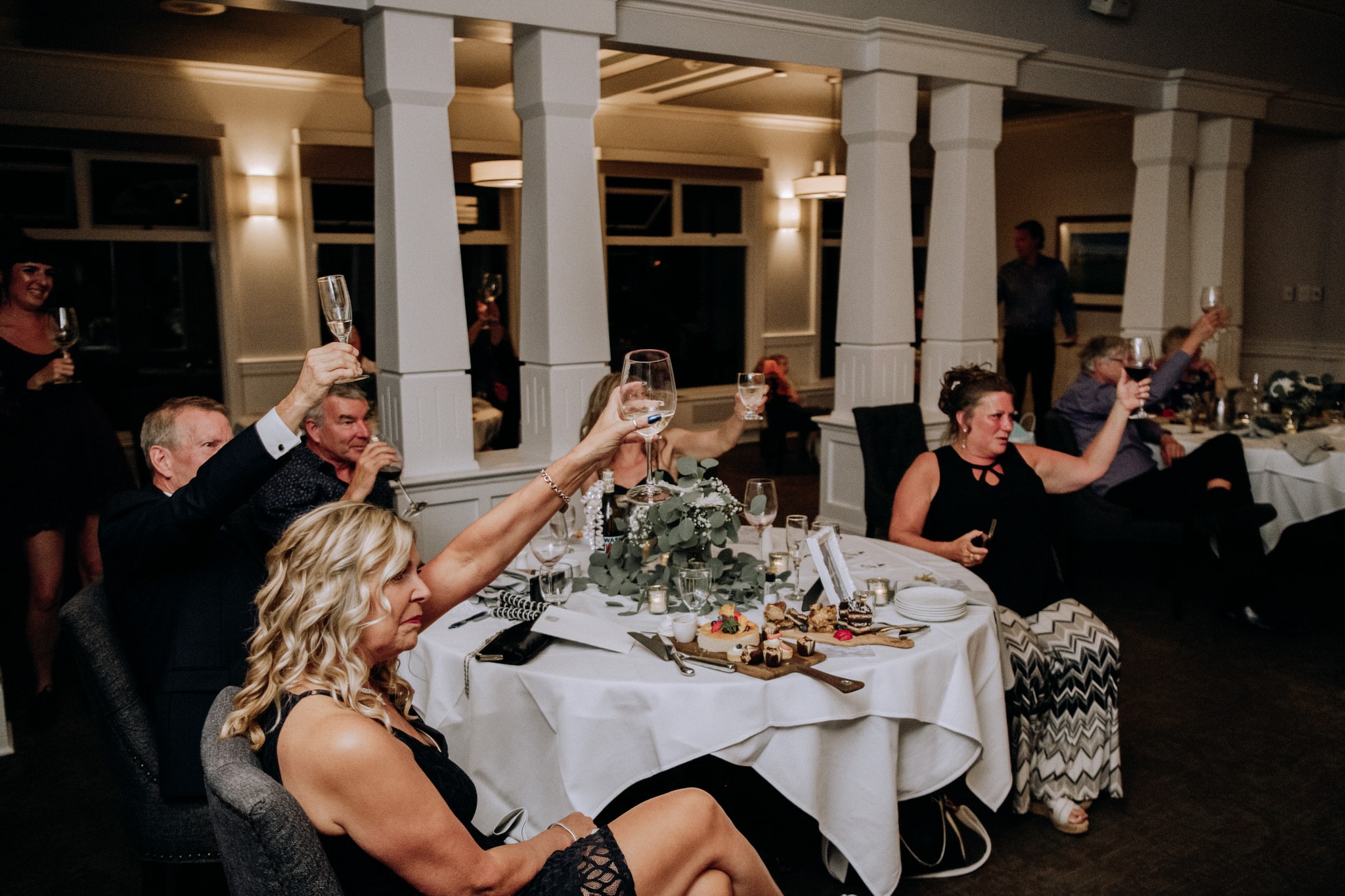 Victoria Golf Club Wedding Photographer YYJ Socially Distanced Toasts