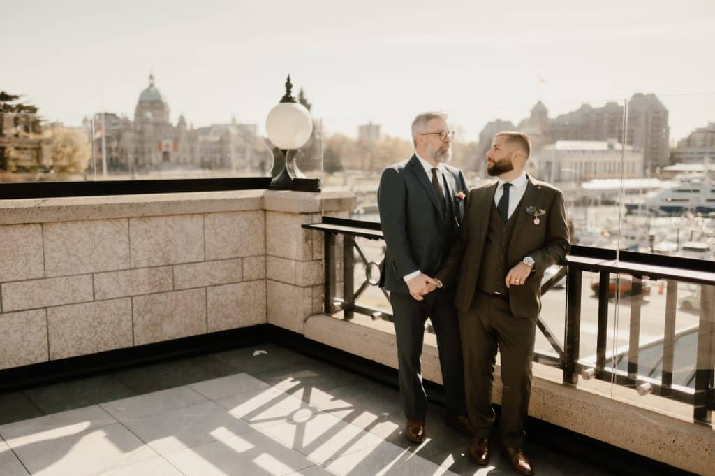 Fairmont Empress Wedding Photographer LGBTQ Victoria BC
