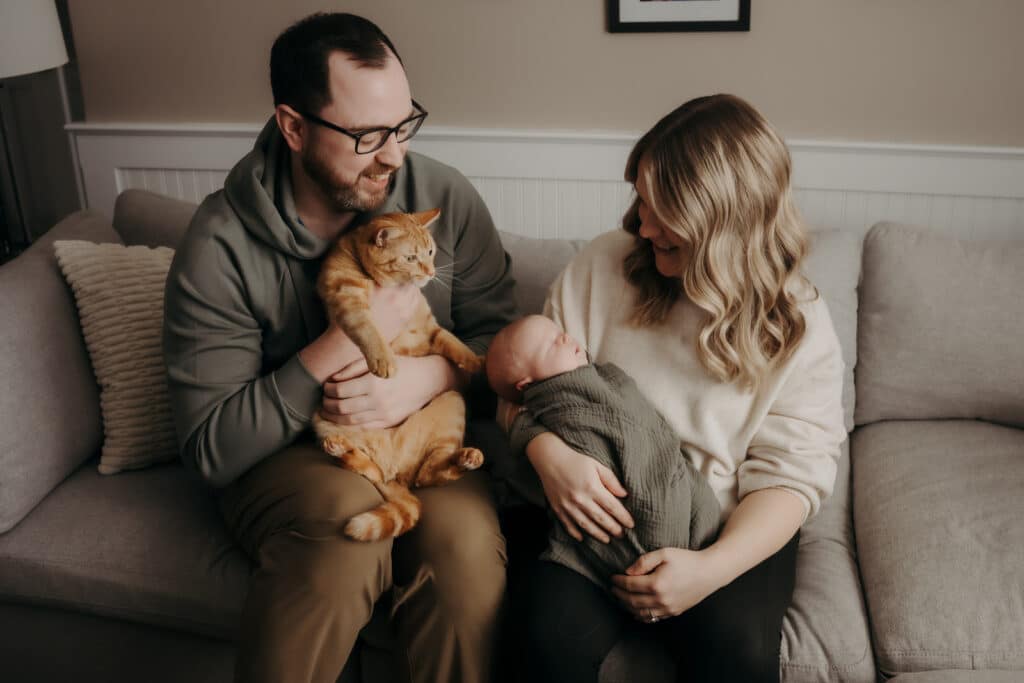Newborn Photography St. John's NL Photographer Babies In-Home With Pets