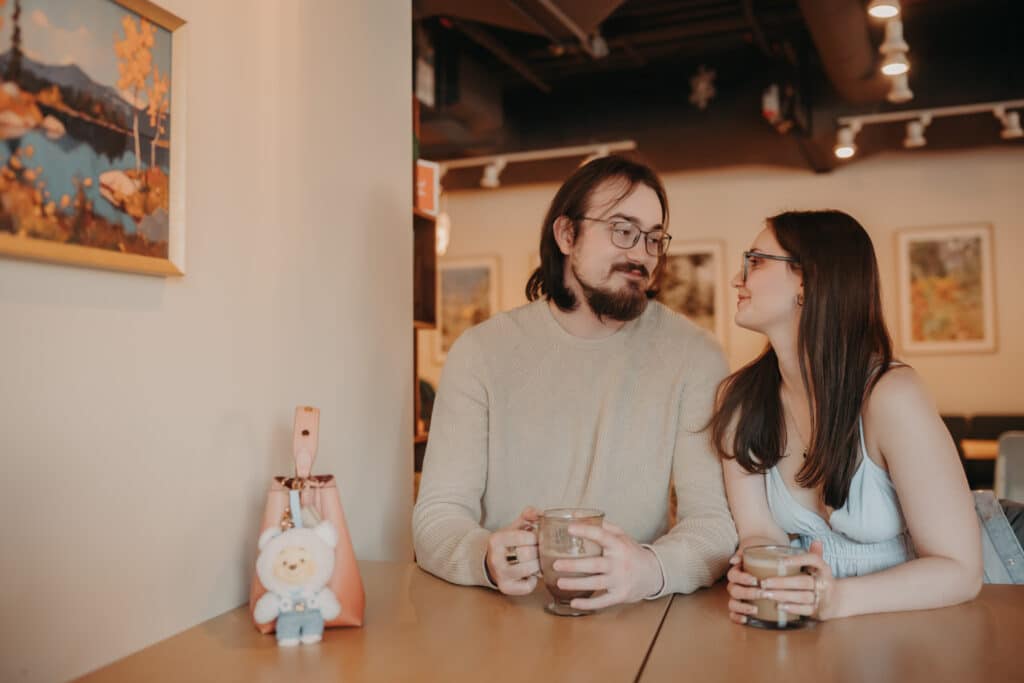 Coffee Shop Couples Session Boreal Cafe St. John's NL Engagement